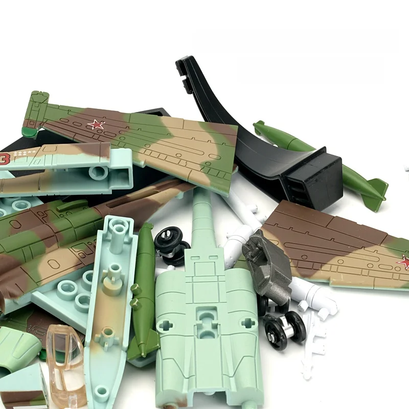 1:72 クリエイティブミリタリーシリーズビルディングブロック新トリカラー迷彩 SU-25 フロッグフット支援攻撃航空機モデルのおもちゃ男の子のため