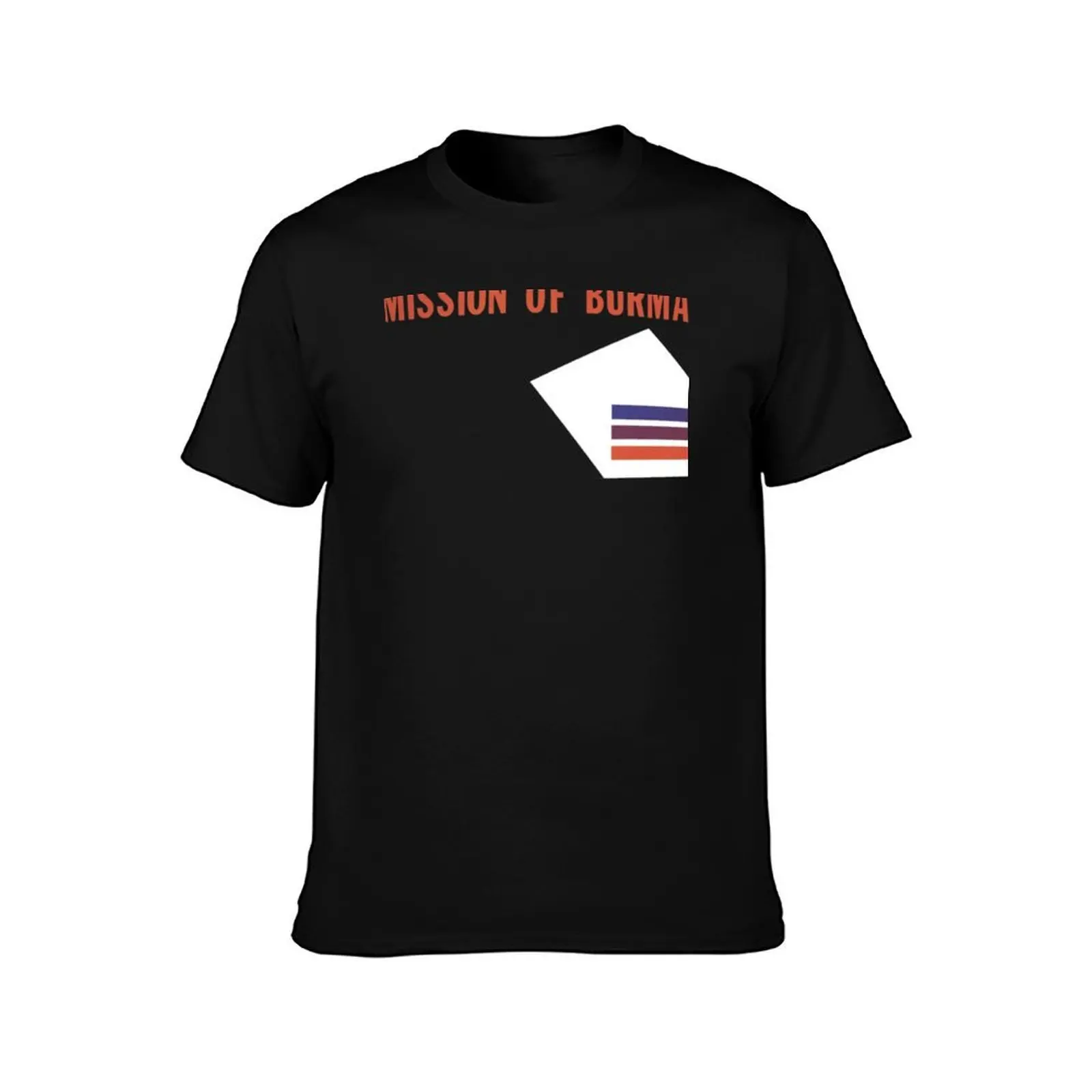 Mission of Burma T-Shirt, Summer Casual Cotton Tee, Oversized Streetwear Tops, Vintage Graphic Print, Loose Fit Short Sleeve