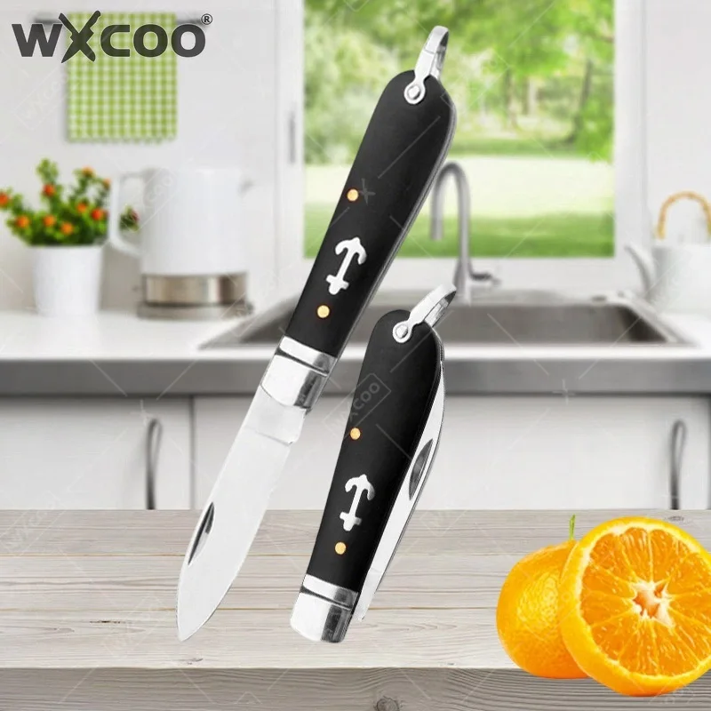 WXCOO Folding Knife Forged Kitchen Utility Knife for Fruit Paring Chef Knife Meat Cleaver Cooking Housheold Kitchen Accessories