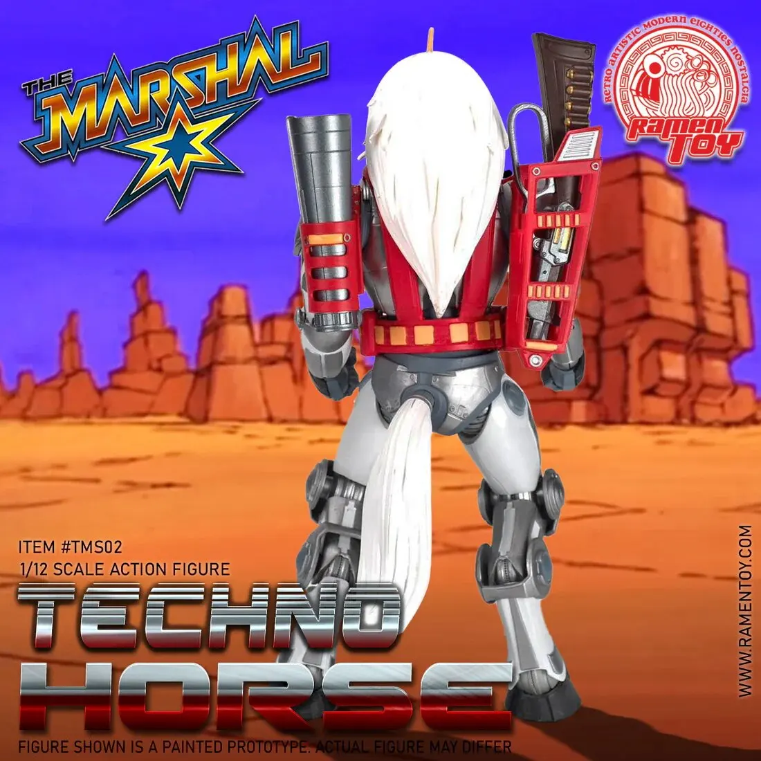 In Stock Ramen Toy Thirty-Thirty THE MARSHAL ITEM TNS02 TECHNO HORSE 1/12 Movability Model Toys BraveStarr 30/30 view 4