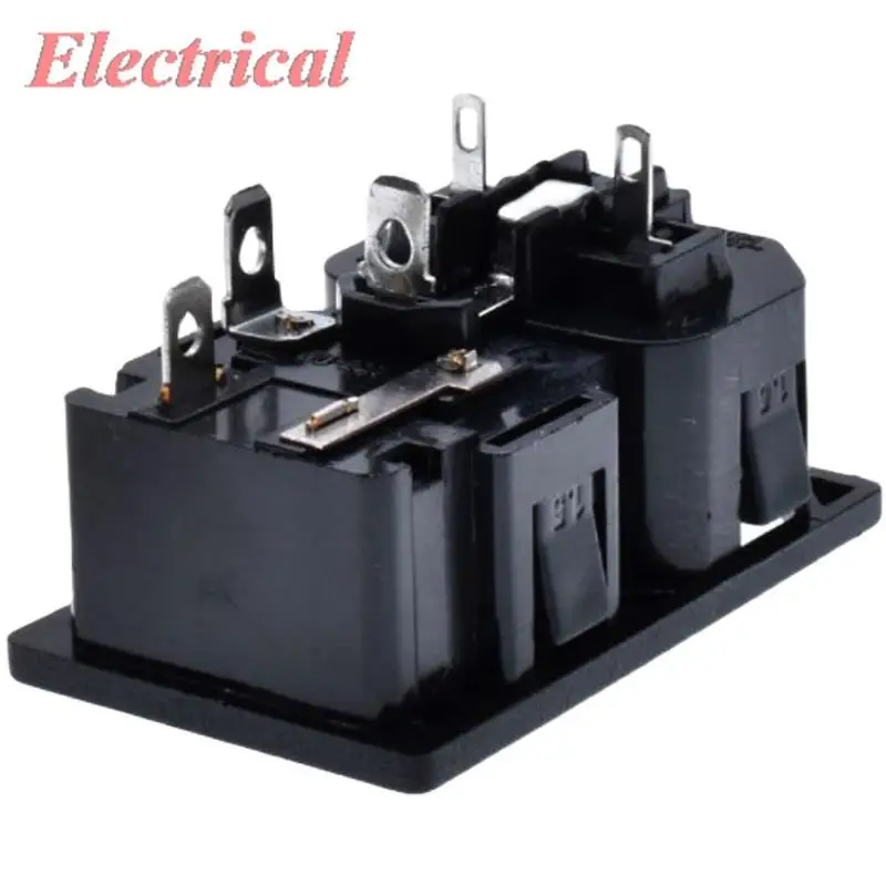 1pc IEC C13 Male C14 Female Fuse Holder Power Jack Connector AC 250V 10A/15A For Equipment Cabinet/Host Server