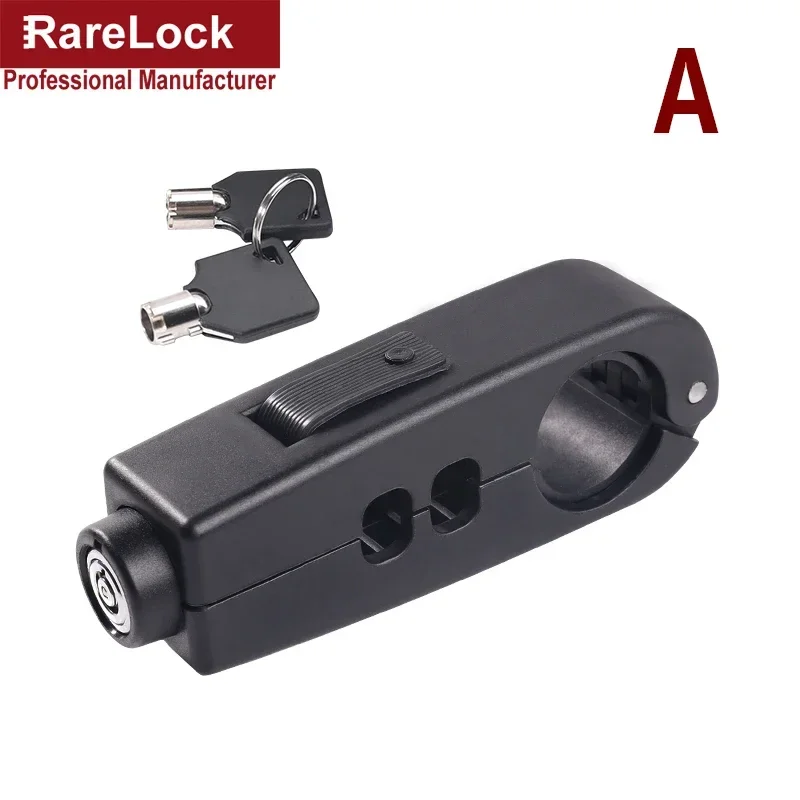 Push Button Motorcycle Handlebar Key Lock Helmet Anti Theft Horn Lock for Autocycle Locomotive Autobike Rarelock MA003 G1