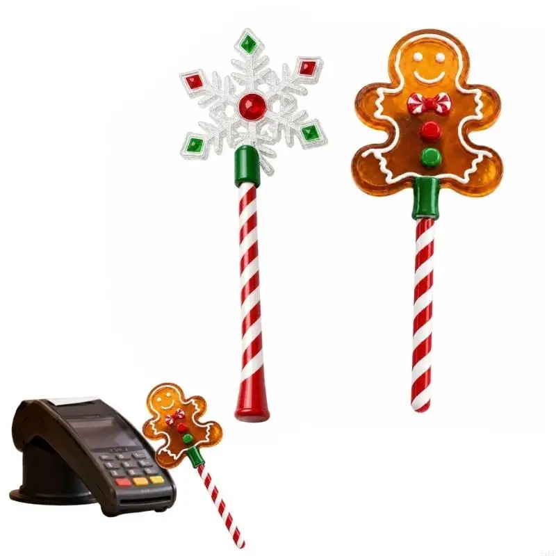Christmas Tree Wand Payment Card Holders 3D Printed Candy Cane Handle Contactless Checkout Accessory Holiday Decoration 55KF