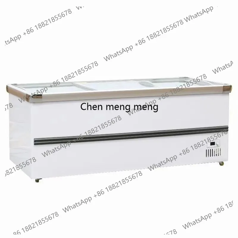 A55 Commercial large-capacity freezer frozen transparent glass horizontal island cabinet refrigerator display cabinet
