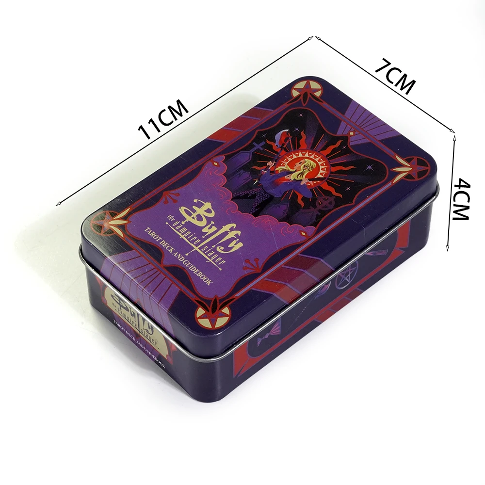 Buffy the Vampire Slayer Tarot Deck In A Tin Box Metal Box 78pcs Cards with paper Guidebook Gold-Gilded Edges Hardcover Edition