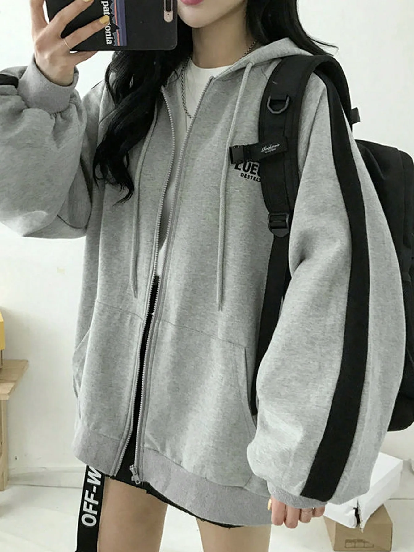 

Korean Chic New Sweatshirt Spring & Fall Thin 2025 Trendy Stripesd Zipper Cardigan Jacket Hooded Korean Style Top