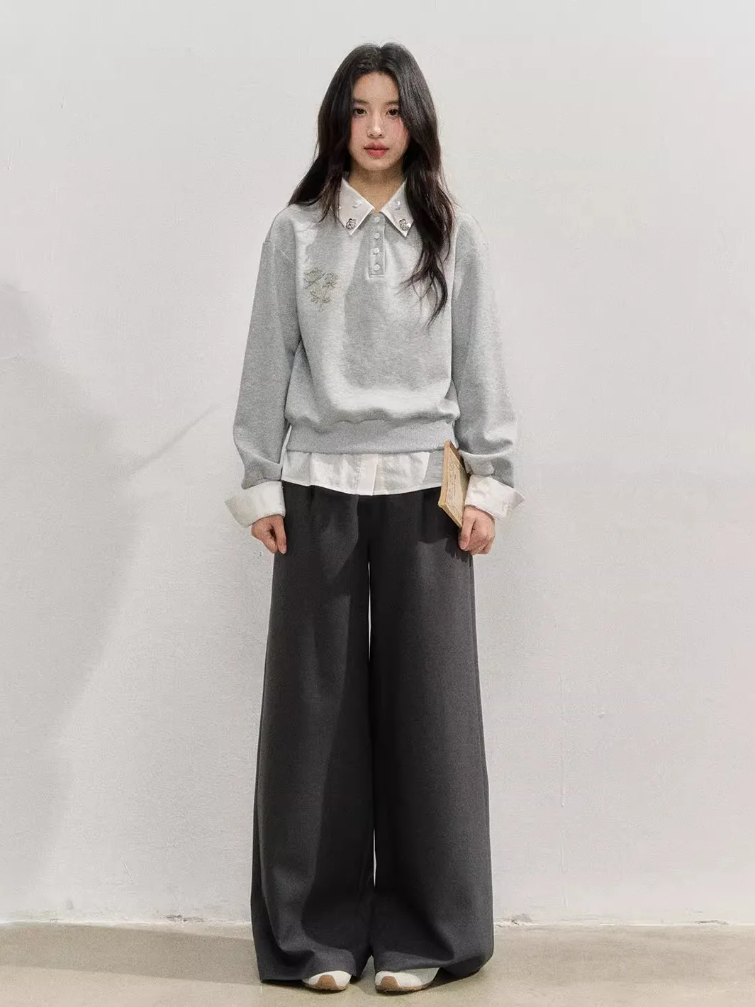 

Брюки-чинос SunsetPark в клетку с высокой талией, прямые, повседневные, универсальные, для женщин, для работы, длинные, из полиэфирного волокна