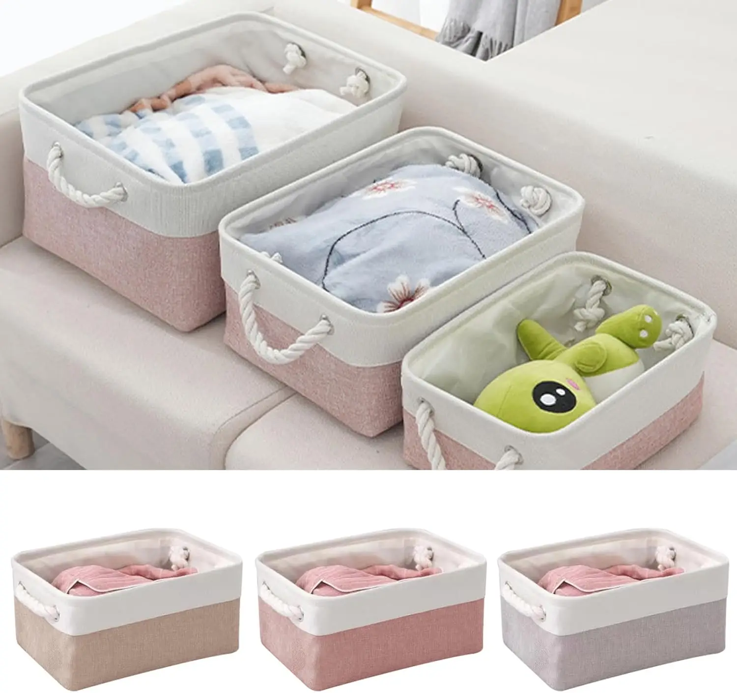 Storage Basket Cube Collapsible Storage Box Closet Storage Space Saving Easy To Clean Gift Cloth Toy Tray Furniture Essentials