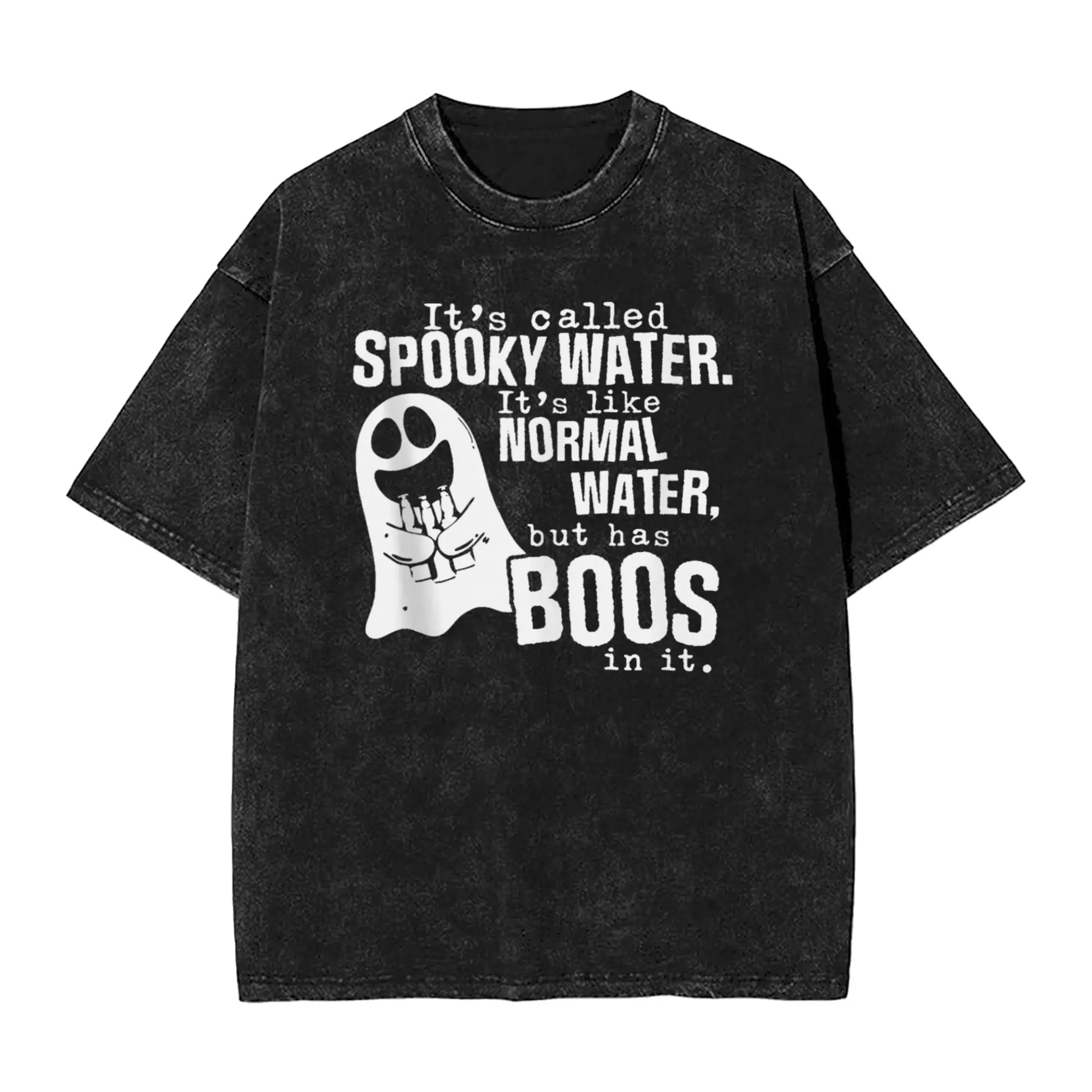 

Футболка It's Called Spooky Water It's Like Normal Water But Has Boos Летние футболки Y2K Повседневная модная футболка Топы с узором