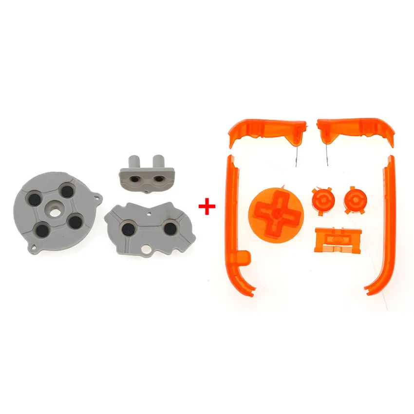 JCD Cho Gameboy Advance GBA Nhựa Thay Thế D Miếng Lót Một B Điện Tắt Bộ Đầy Đủ Nút & Dẫn Điện Cao Su bàn Phím Số