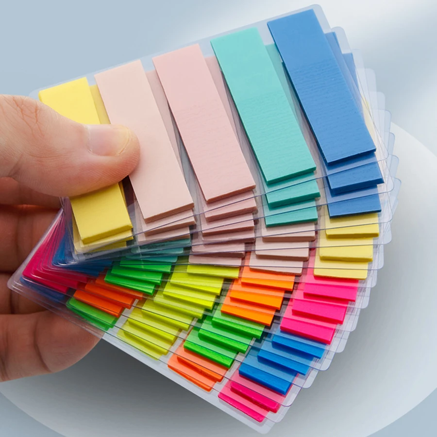 100pcs Writable Fluorescent Guidance Label Self-adhesive Note Indicator Sticker School Stationary Supplies Planner Accessories