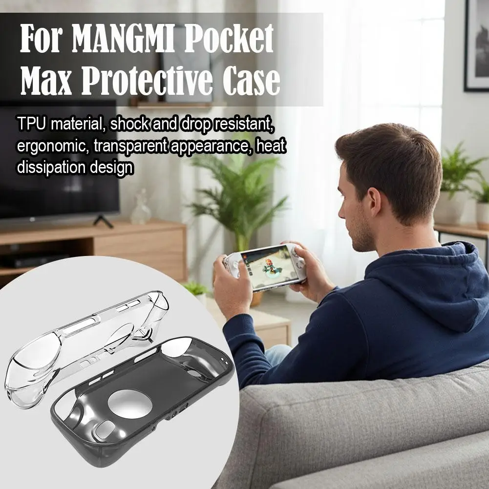 Case For AYANEO KONKR Pocket FIT Game Console Transparent Protective Shell TPU Soft Rubber Shockproof Cover Game Accessories