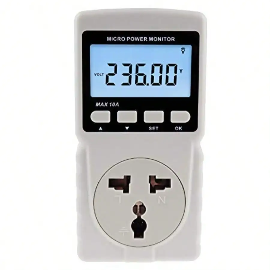 Watt Power Meter Plug-In Socket Power Meter He Electl U Monr Consumon Kitt Ge V…
