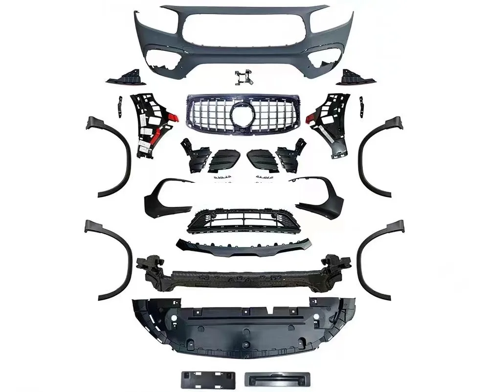 

Car Front Bumper surround Body kit for Mercedes-Benz GLB Class X247 2020 Upgrade GLB35 AMG Grille Wheel eyebrow Rear lip