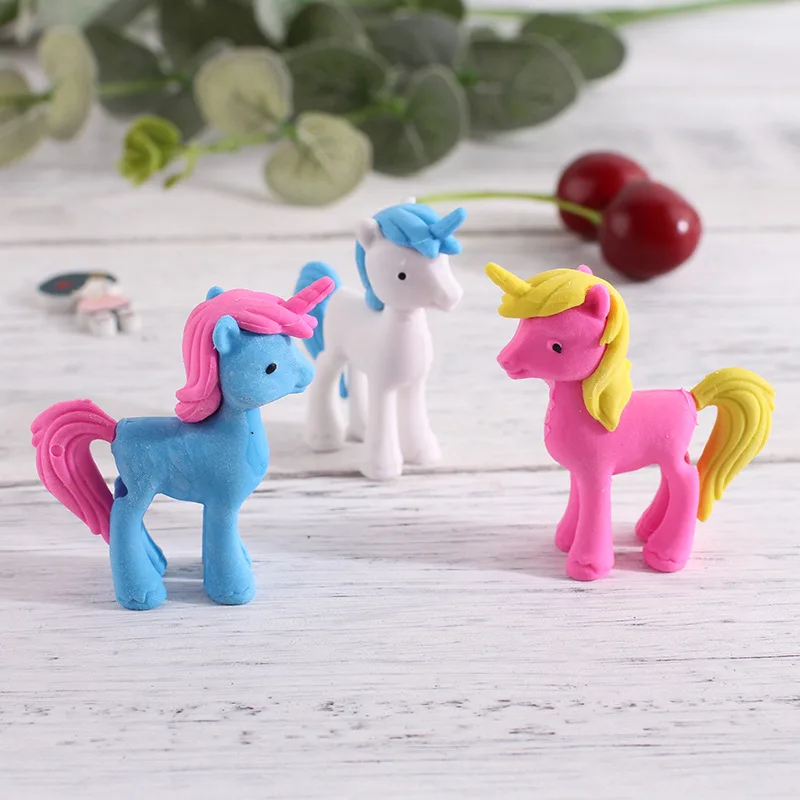 

12/60 Pcs Wholesale Korean Version Creative Stationery Cute Animal Eraser Elementary School Student Prize Gift