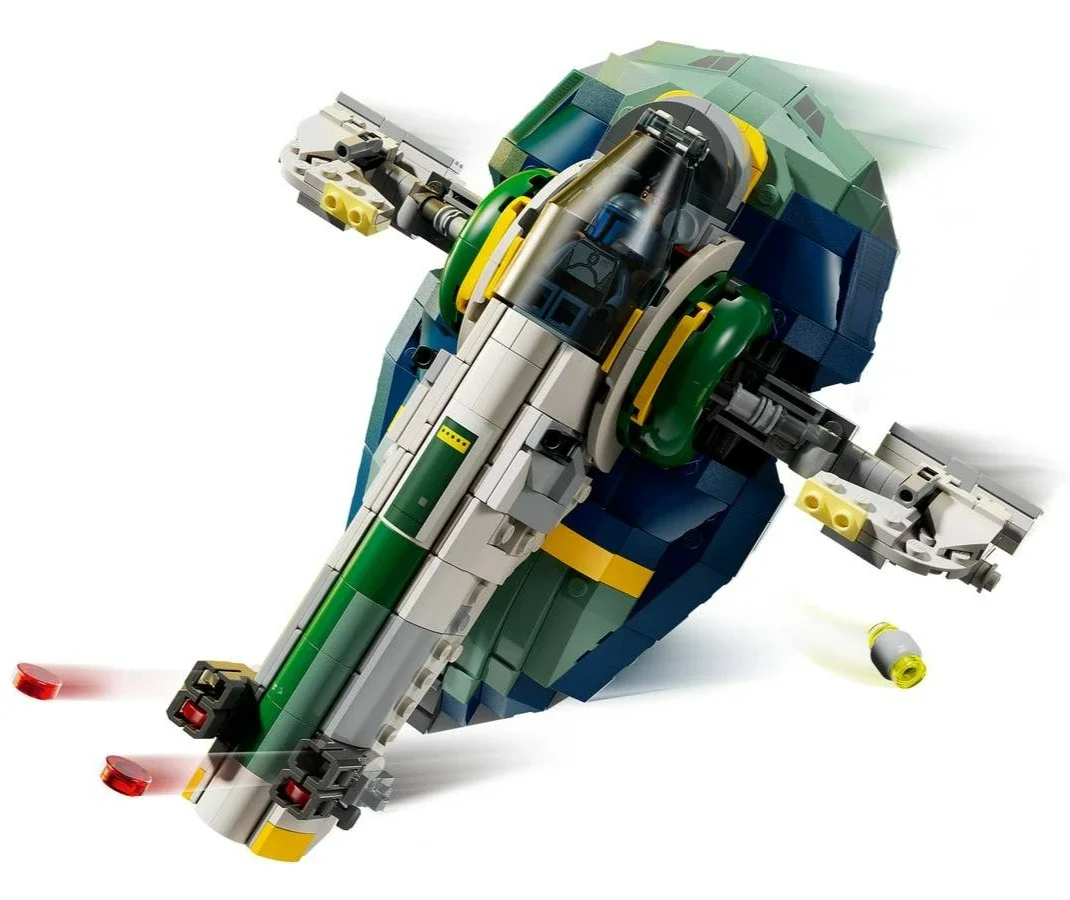 2025 New Star Attack of The Clones Stories Jango Fetts Starship 75433, Bauspielzeug für Jungen und Mädchen, Kriegsblöcke