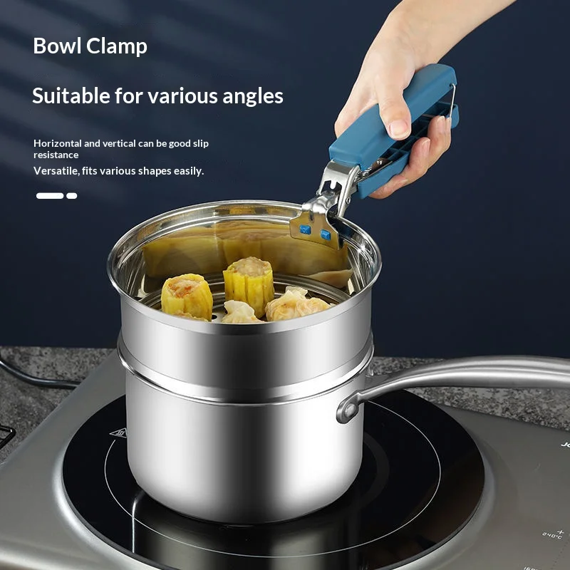 Hot Dish Plate Bowl Gripper Clip Set Anti‑Scald Pot Lifter Tongs for Microwave Oven Air Fryer Kitchen Gadgets