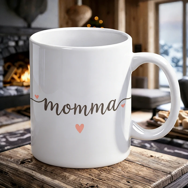 

Sweet Simple Mother Letter Ceramic Mug, coffee cup, milk cup, office tea cup, drinking cup, gift for friends, fade-resistant