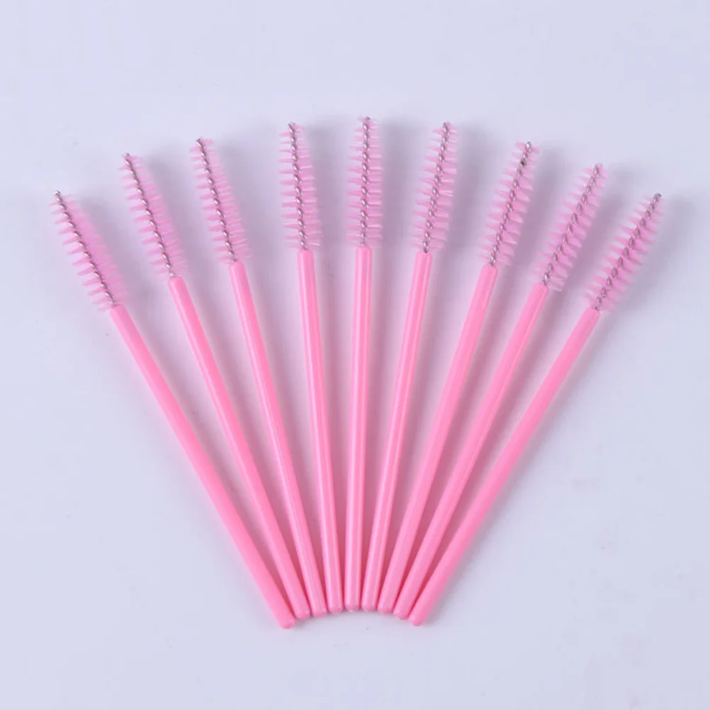 100 Uds cepillo de pestañas para aplicación de máscara varitas desechables para extensiones de pestañas pestañas postizas peine rizador herramienta uso portátil