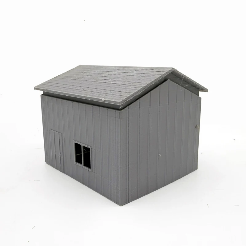 1/87 schaal simulatie huis model magazijn gebouw model 3D-printen plastic miniatuur huis Ho schaal trein spoorwegindeling