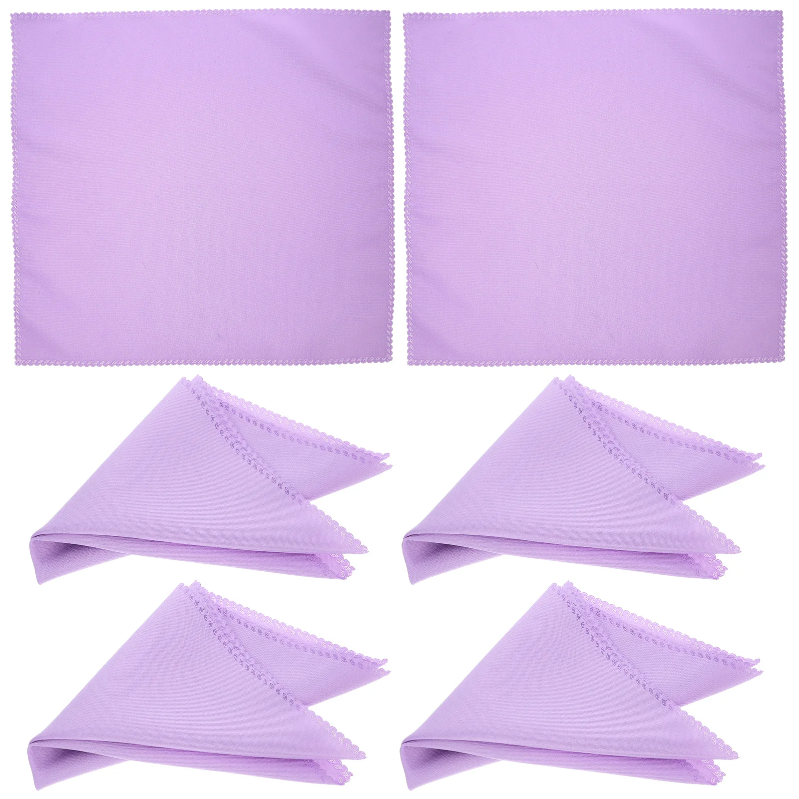 

10Pcs Dinner Table Napkins Solid Color Cloth Napkins Reusable for Wedding Party Buffet Decor Lightweight Polyester Serviette