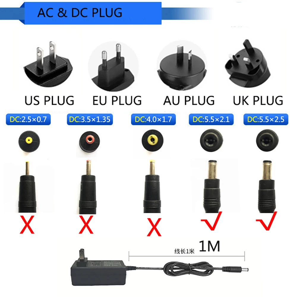 Suitable For Massager Fascia Gun 8.4V 1A 1000ma Charger Cable Power Adapter Cable