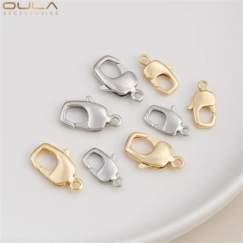 

Korean 14K Gold-plated Crab, Lobster Clasp, Crab Claws, Fish Tail Clasp Diy Bracelet, Necklace Connection Spring Clasp Accessory