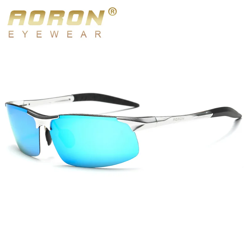 AORON Mens Sunglasses Polarized Driving Sports Aluminum Frame Sun Glasses UV400 Mirror sunglasses men