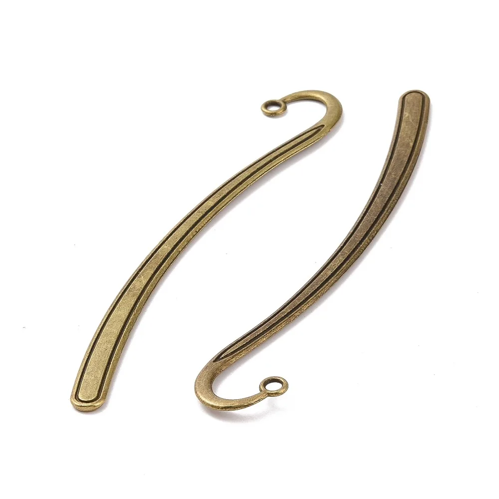 Style Bookmarks Lead Free Nickel Free and Cadmium Free Antique Bronze 122x20mm Hole: 2mm