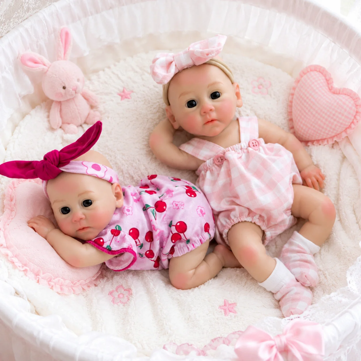 1 Stück/2 Stile Huxley 11 Zoll große, lebensechte Silikon-Babypuppe für Mädchen mit bemalter und unbemalter Haut, weiche, handgefertigte Neugeborenenpuppe