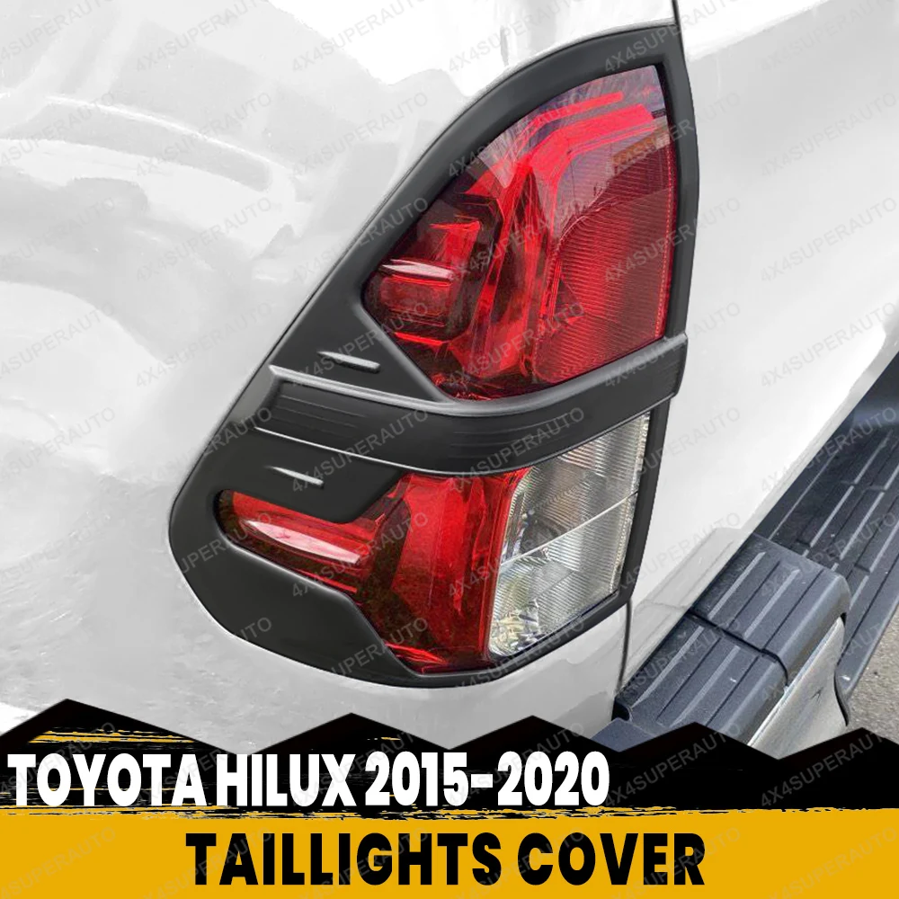 

Rear Lamp Cover For Toyota Hilux Revo 2015-2020, 2021+ABS Matte black Taillights Cover Trim Tail light Protector Car Accessorie