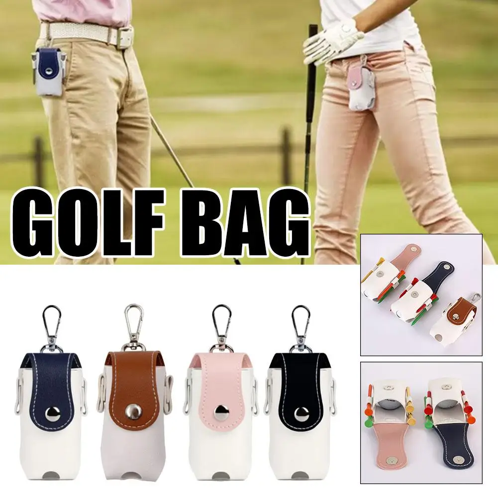 Portable Mini Golf Ball Protection Bag Outside Waist Hanging Keychain Colored Small Waist Bag for Golf Sports Outdoor Use