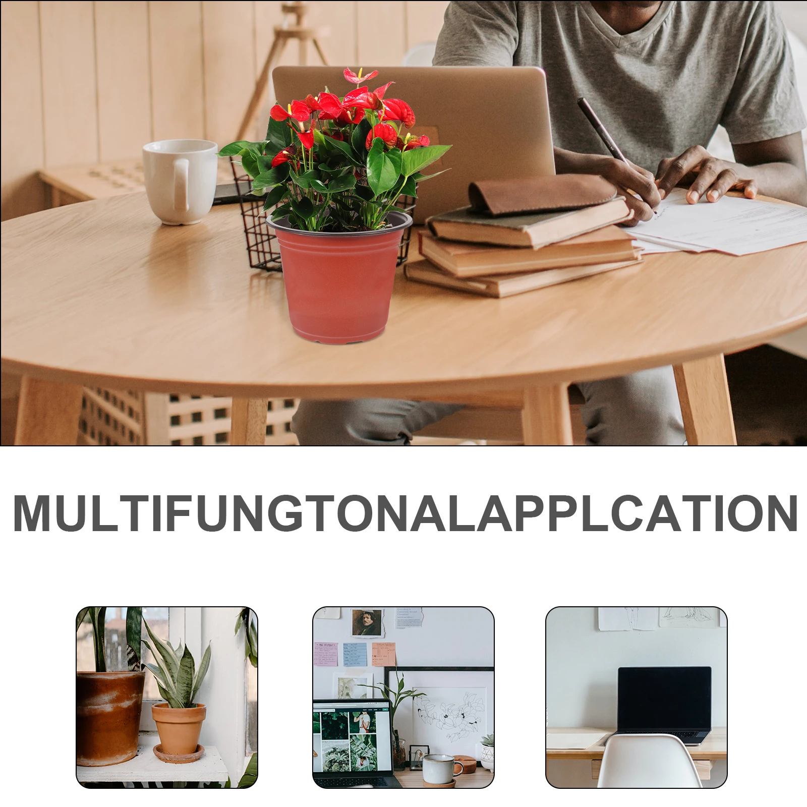 

50pcs Plastic Nursery Pots With Drainage Holes Durable Pp Material Easy Cleaning Small For Succulents Flower Pots