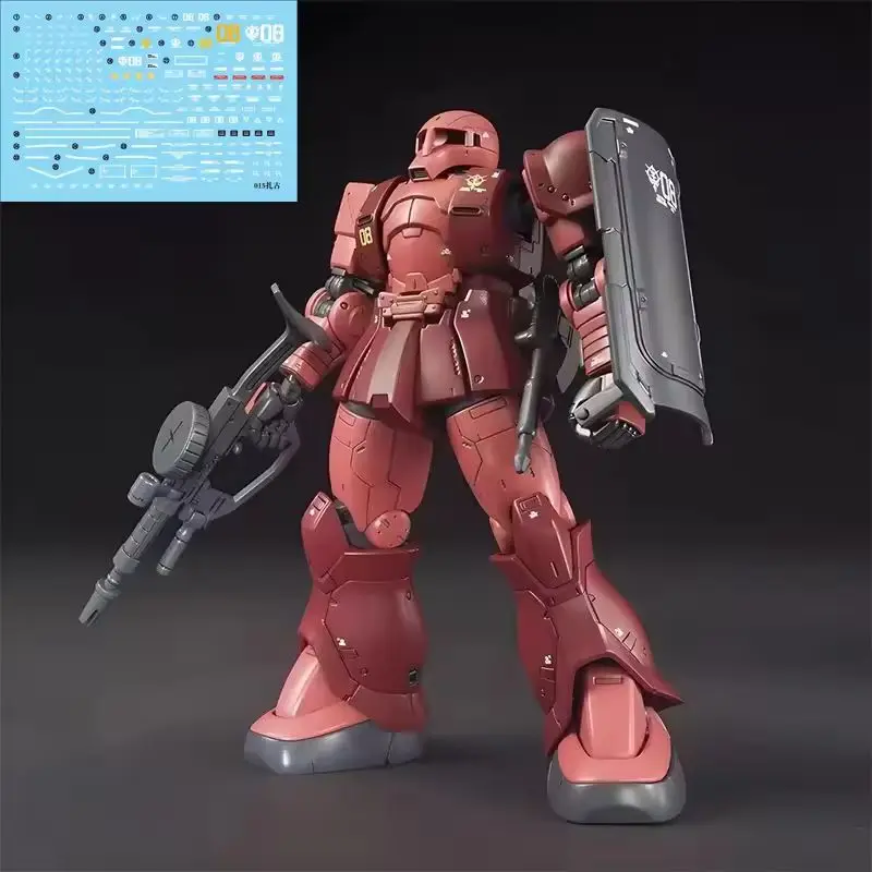 GTO 015 HG 1/144 MS-05 Old Red Zaku Char Aznable Dedicated Machine Action Figures Assembly Model Kit Robot Doll Kids Toys Gift