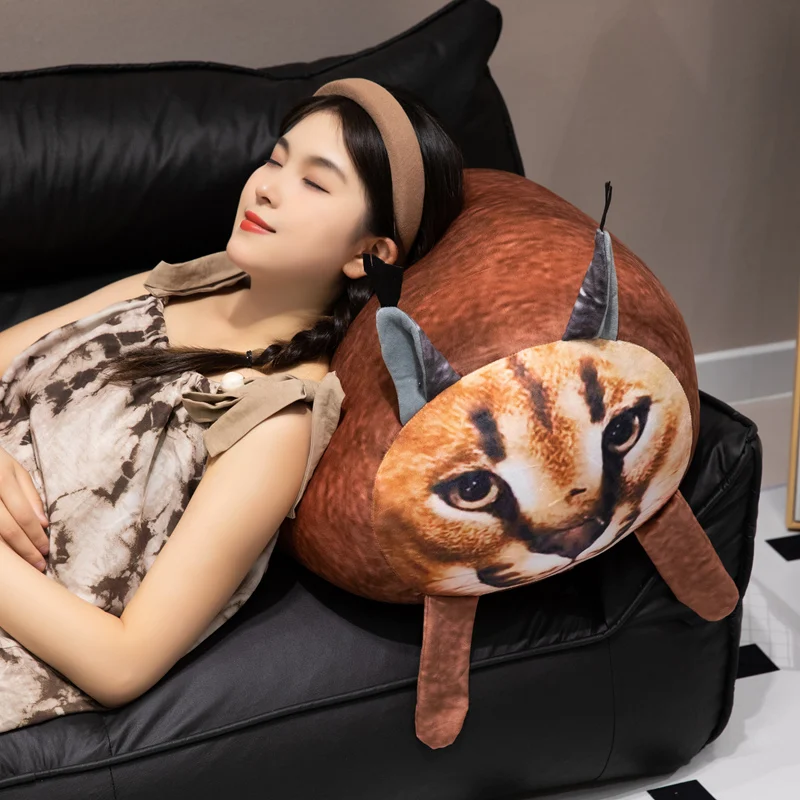 25/35/40/50cm Humorous Caracal Cat Pillow Simulation Raise A Floppa Plush Toy Funny Ugly Cat Stuffed Toy Kid Holiday Xmas Gift - view 4