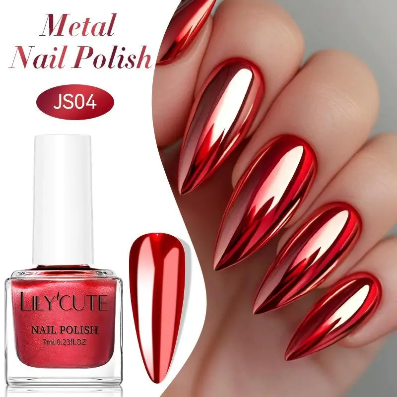 7ml Mirror Metallic Nail Polish Quickly Drying For Nail Art Decoration DIY Manicure Design Tools Glitter Mirror Effect Polish