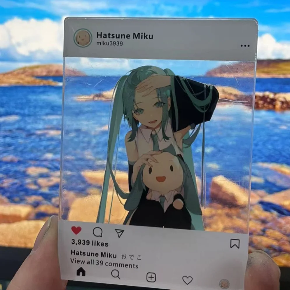 Nowe Anime Hatsune Miku rysunek Kawaii Q wersja akrylowa przezroczysta karta wysokiej jakości zabawki modele ozdoby prezenty