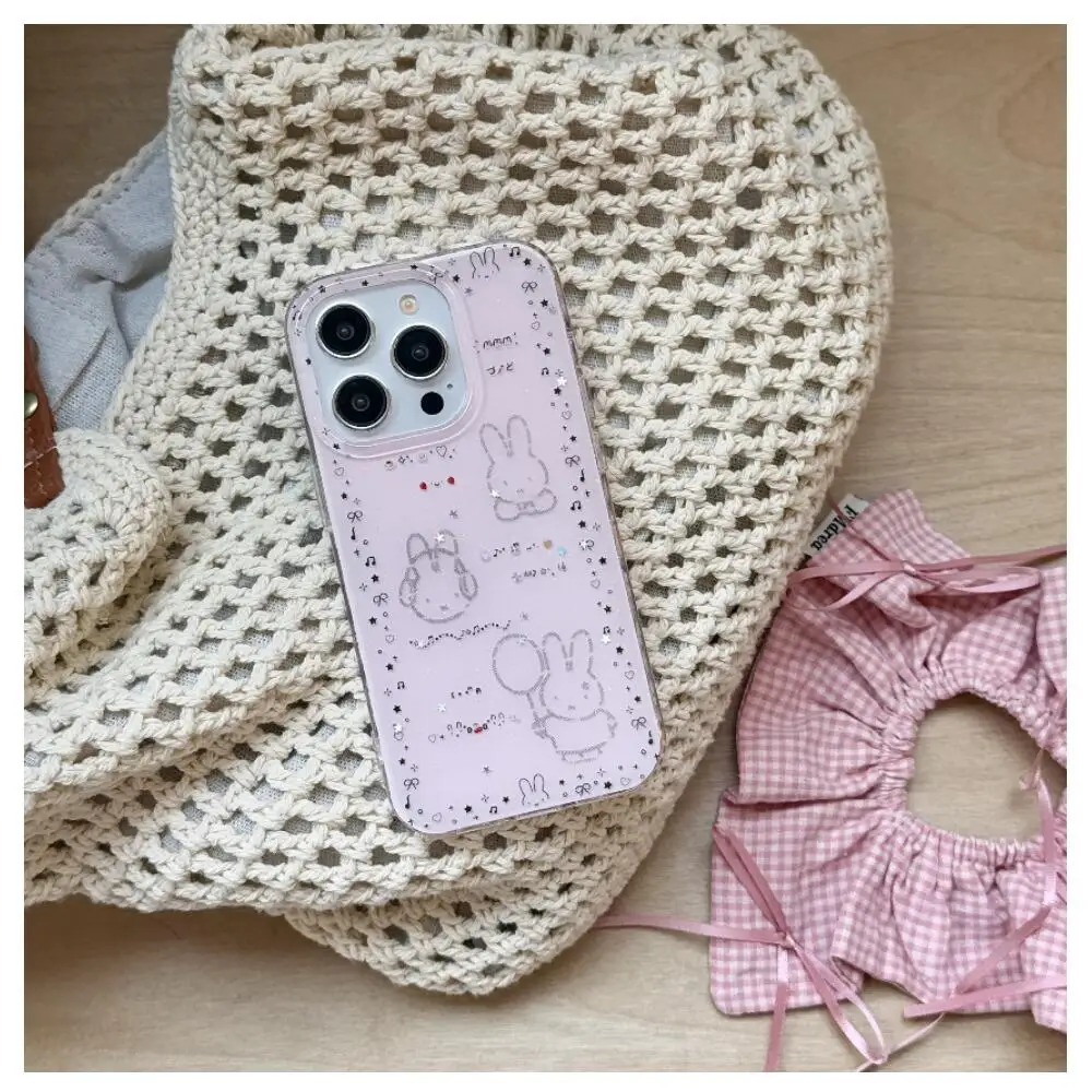 ミッフィー漫画風フラッシュダブルレイヤーピクセルキュートでガーリーなiPhone17 16 15 14 13ProMaxシリーズ対応スマホケース