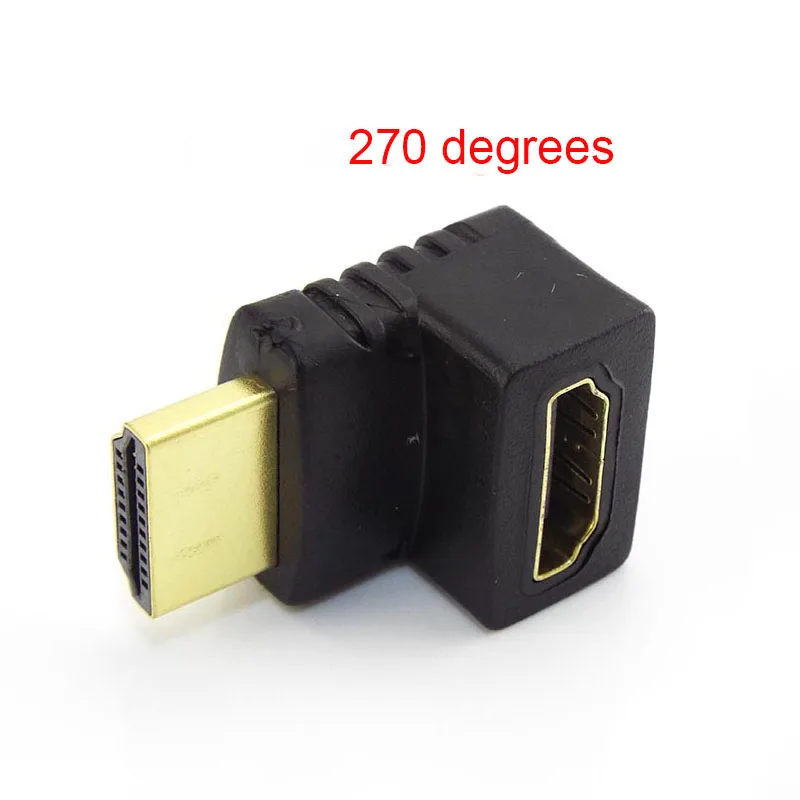 1/2/5Pcs HDMI-compatible Male To HDMI-compatible Female Adapter 90 Degree 270 Degree Angle Extender Cable Converter for HDTV L19