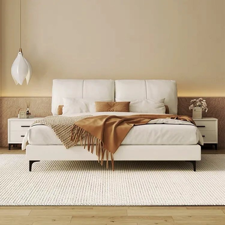 

*Italian Designer Princess Bed Wooden Frame Queen Kids Frame Cover Luxury Warm Raised