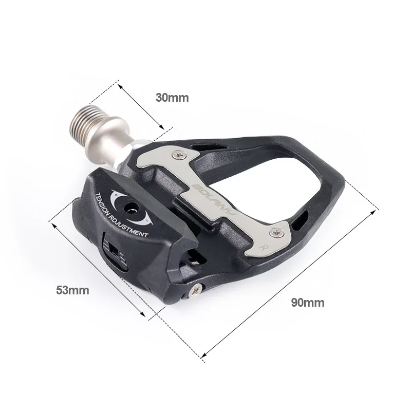 

Road Bike Carbon Lock Pedals Bicycle SPD Self-Locking Steel/Titanium 6 Degree Pedal with Locking Plate for Road NEW