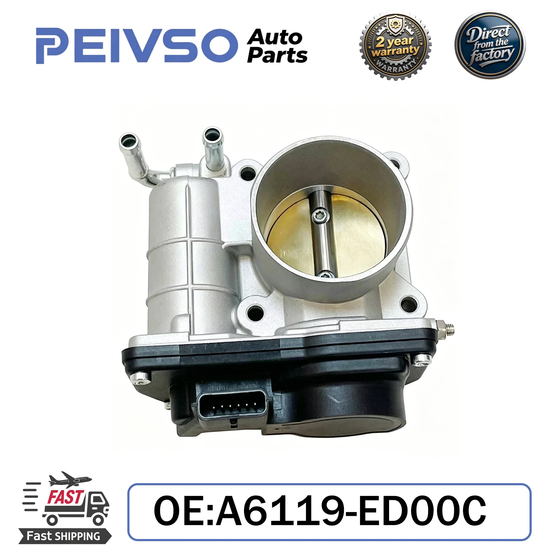 PEIVSO A6119-ED00C Throttle Body Assembly For Nissan Versa 1.6L Micra 3 MK3 Note E11 Qashqai J10 Tiida C11X 16119ED000