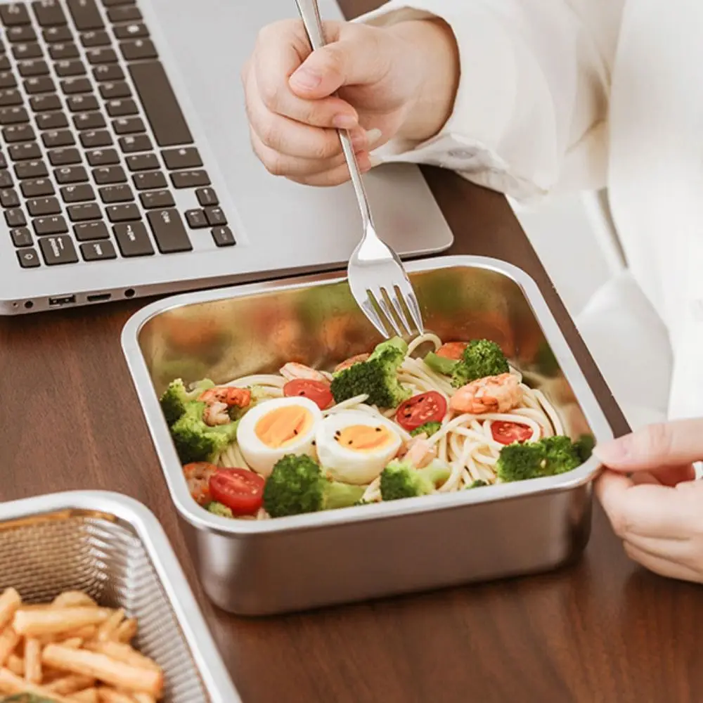 

Large Capacity Stainless Steel Storage Box Rust Proof with Lid Drain Basket Fine Mesh Corrosion-resistant Fruit Filter Basket