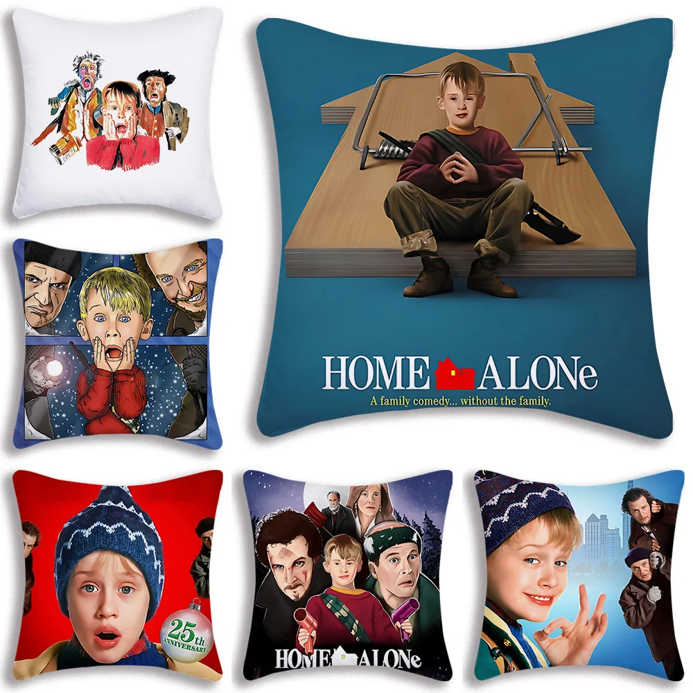 Home Alone Pillow Covers Cartoon Sofa Decorative Home Double-sided Printing Short Plush Cute Cushion Cover