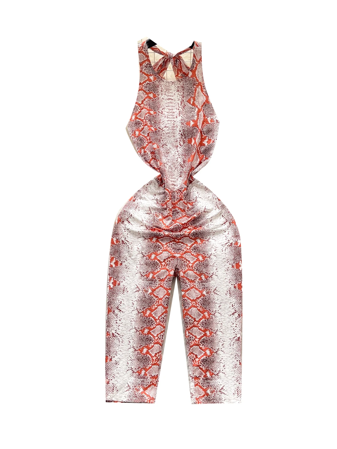 

Sexy Snake Print Swimsuit Women's Summer Bal Slimming Belt Design High Waist ort Pants Commute Straight Cut