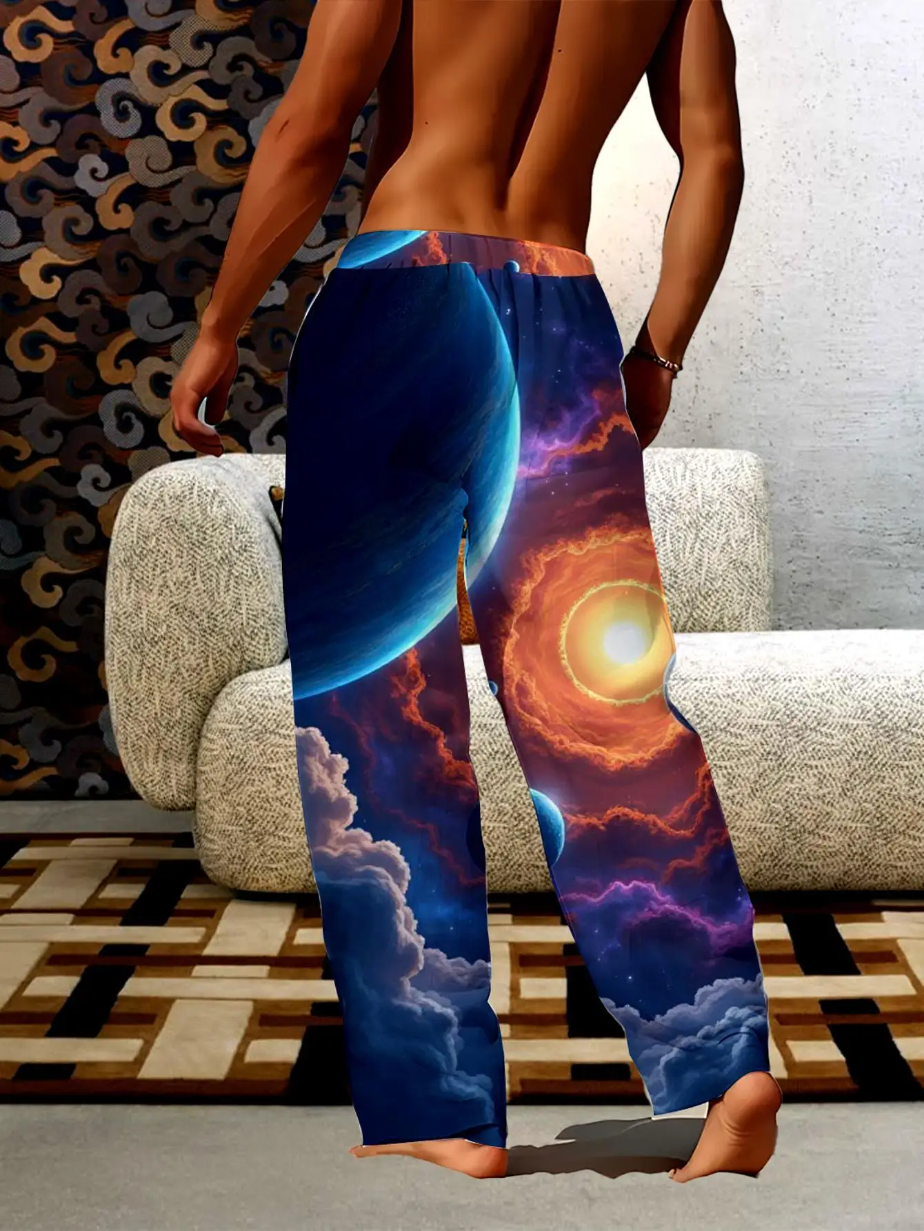 Men's Pants 2026 Autumn/Winter 3D Printed Long Pant Streetwear Y2k Vintage Daily Baggy Sportswear Hip-Hop Fashion Trouser