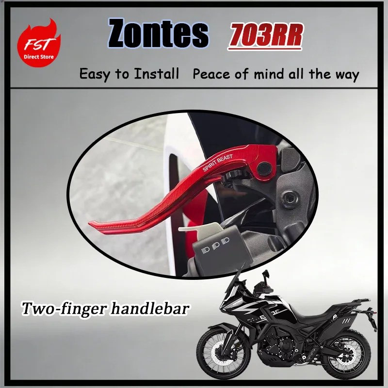 FOR Premium 2-Finger Short Brake & Clutch Levers for Zontes 703RR 703F High Strength Adjustable Aluminum Handles for ADV Biking