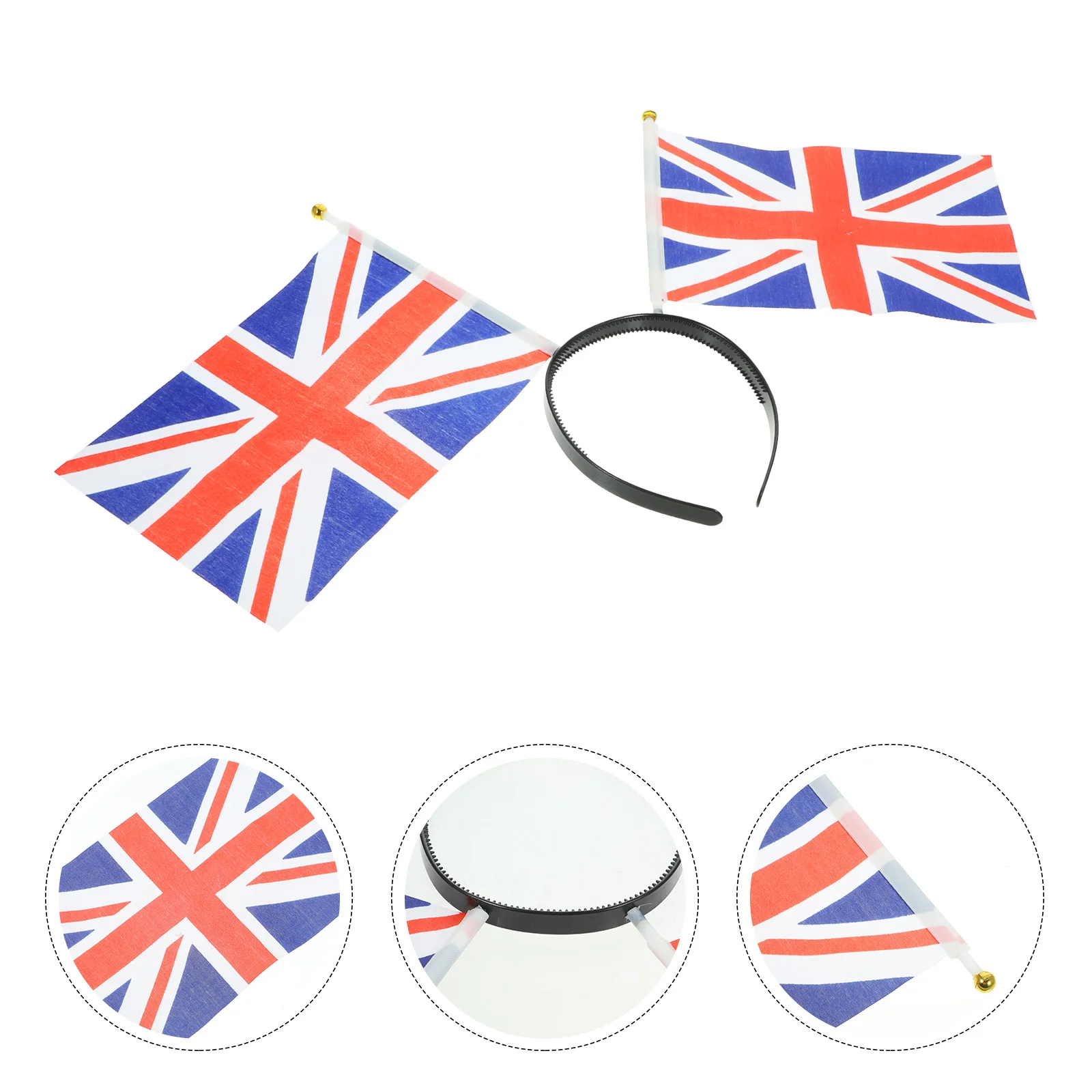 Union Jack Headband British Themed Headbands Festival Hair Hoops Headgear Portable Decor Abs Masquerade Headdress