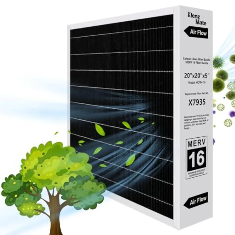 

Upgraded X7935 20x20x5 MERV 16 Air Filter BundleCarbon Clean Healthy Climate Replacement Filter Media for HCC14-23 Lennox and H