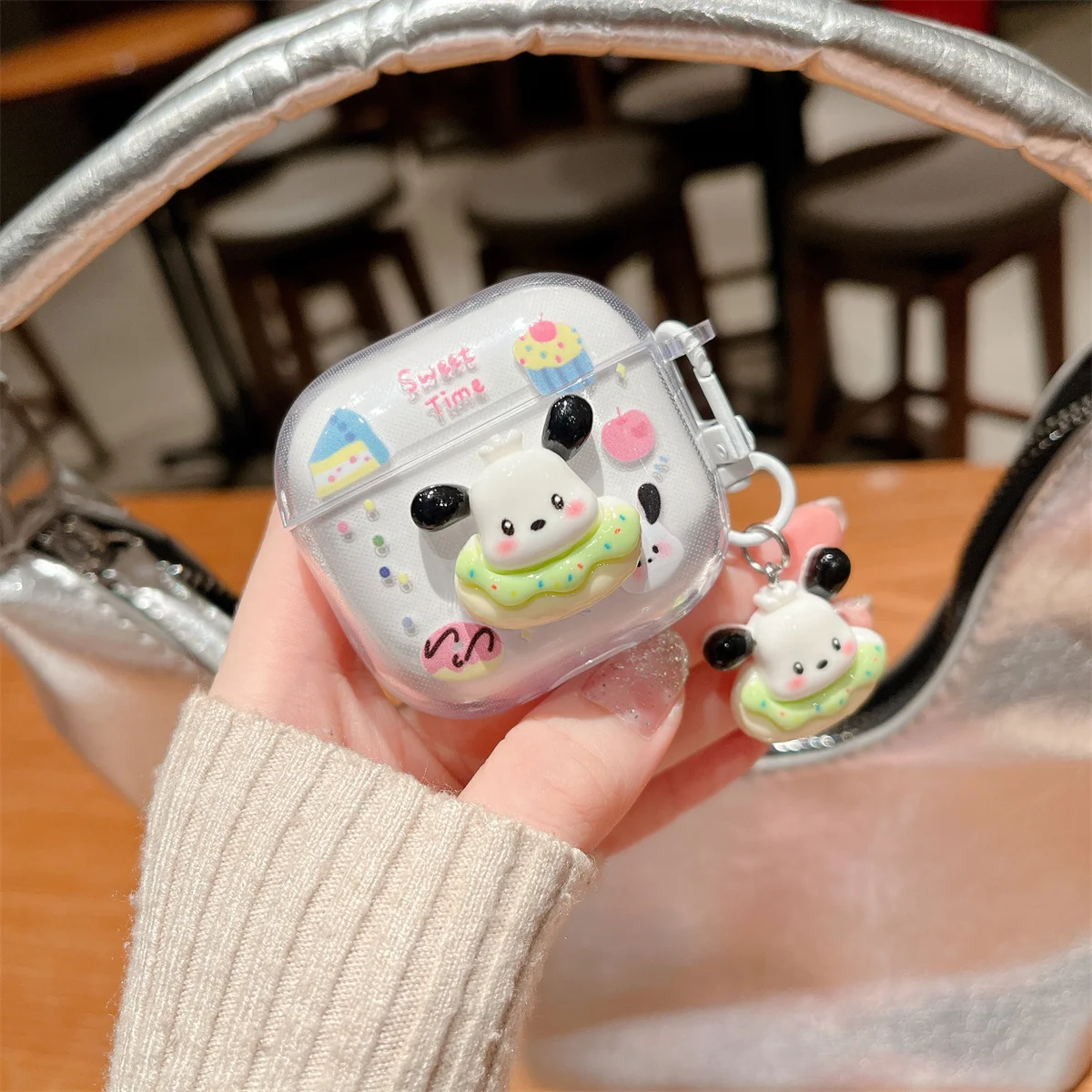 Cartoon KT Case Cover For AirPods Pro 3 Transparent Flower Wireless Bluetooth headphones Case For AirPods 4 Protective Cover - Image 2